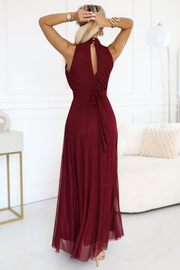 Red Long Dress in Evening Dresses with Spandex and Polyester