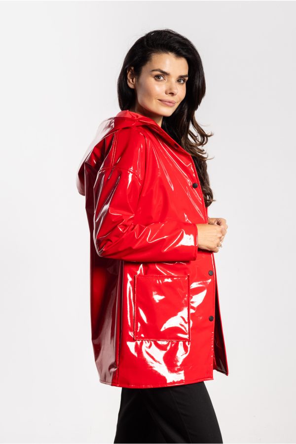 Red Jacket in Women`s Coats, Jackets with Polyester