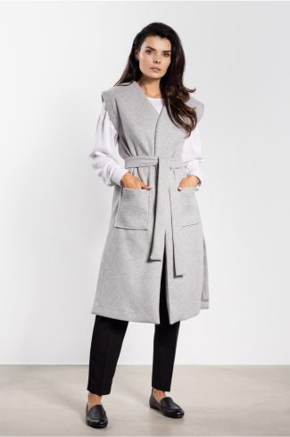 1096168 Grey Gilet in Women`s Coats, Jackets with Polyester and Rayon