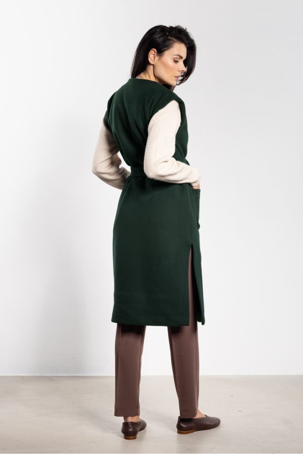 Green Gilet in Women`s Coats, Jackets with Polyester and Rayon