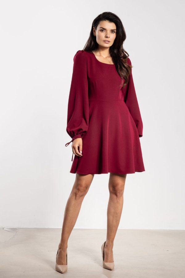 Red Daydress in Day Dresses with Spandex, Polyester and Viscose