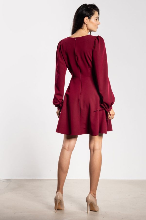 Red Daydress in Day Dresses with Spandex, Polyester and Viscose