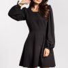 Black Daydress in Day Dresses with Spandex, Polyester and Viscose