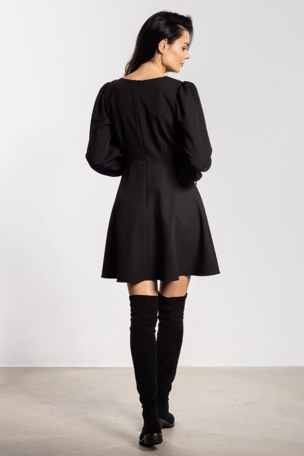 Black Daydress in Day Dresses with Spandex, Polyester and Viscose