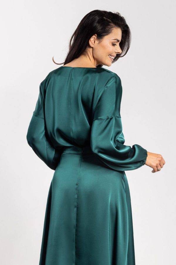 Green Blouse in Women`s Blouses, Tunics with Polyester