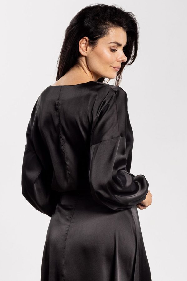 Black Blouse in Women`s Blouses, Tunics with Polyester