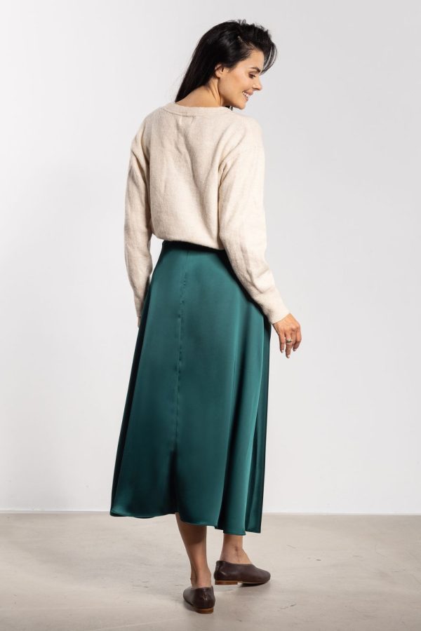 Green Skirt in Skirts with Polyester