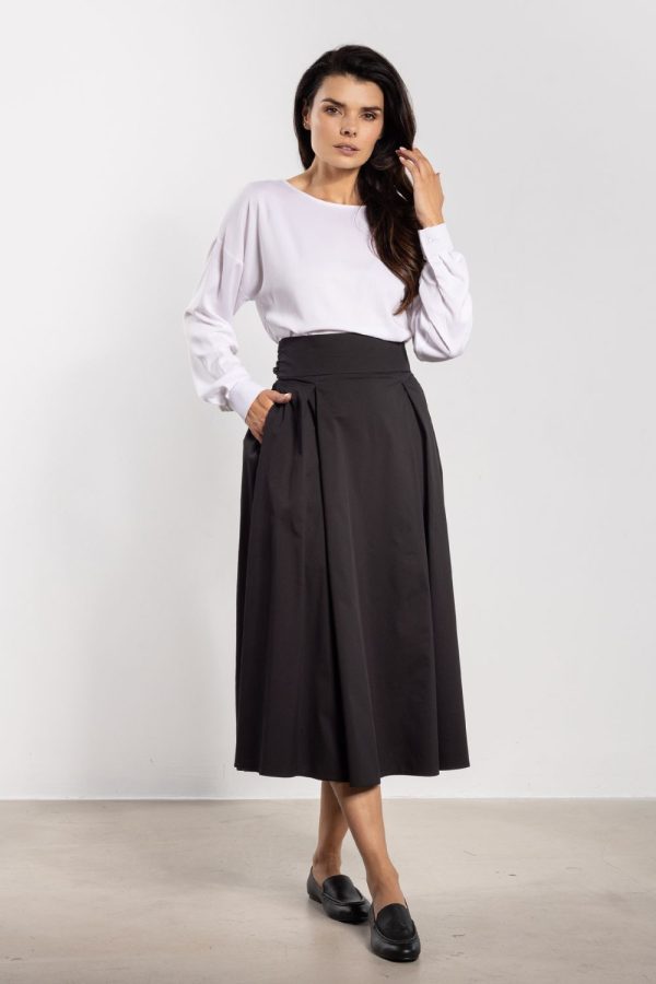 Black Skirt in Skirts with Cotton, Nylon and Spandex