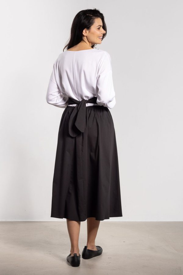 Black Skirt in Skirts with Cotton, Nylon and Spandex