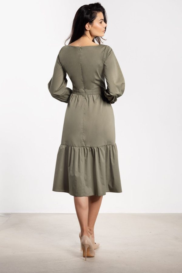 Green Daydress in Day Dresses with Cotton, Nylon and Spandex