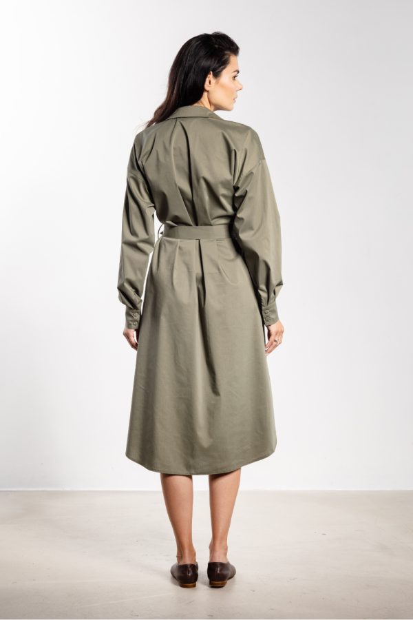 Green Daydress in Day Dresses with Cotton, Nylon and Spandex