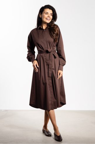 1096345 Brown Daydress in Day Dresses with Cotton, Nylon and Spandex