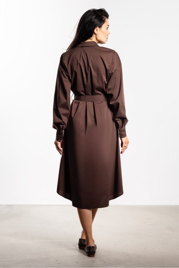 Brown Daydress in Day Dresses with Cotton, Nylon and Spandex