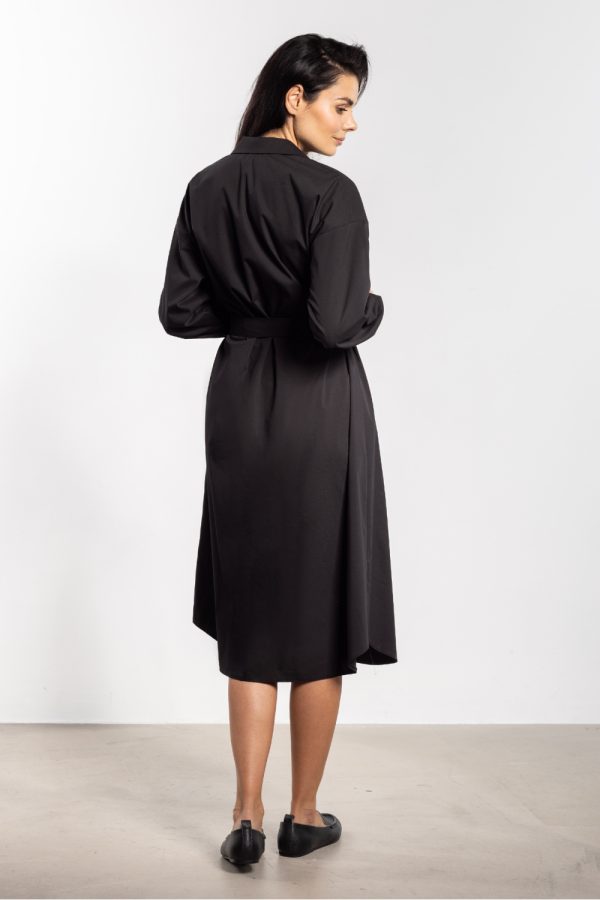 Black Daydress in Day Dresses with Cotton, Nylon and Spandex