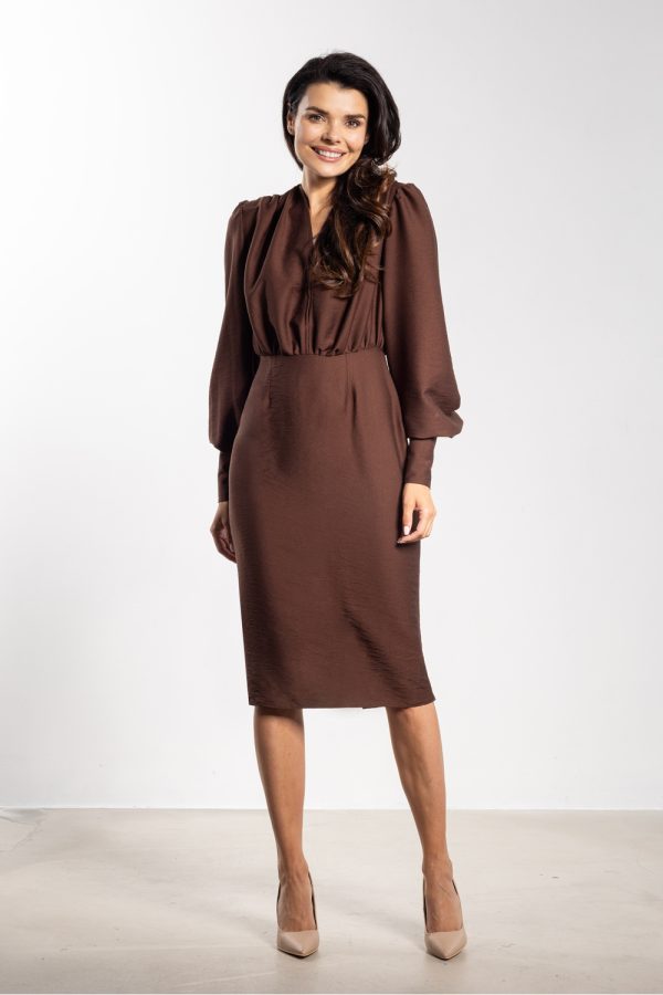Brown Cocktail Dress in Formal Dresses, Cocktail Dresses with Nylon and Rayon