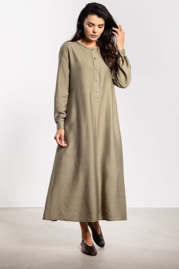 Green Daydress in Day Dresses with Nylon and Rayon