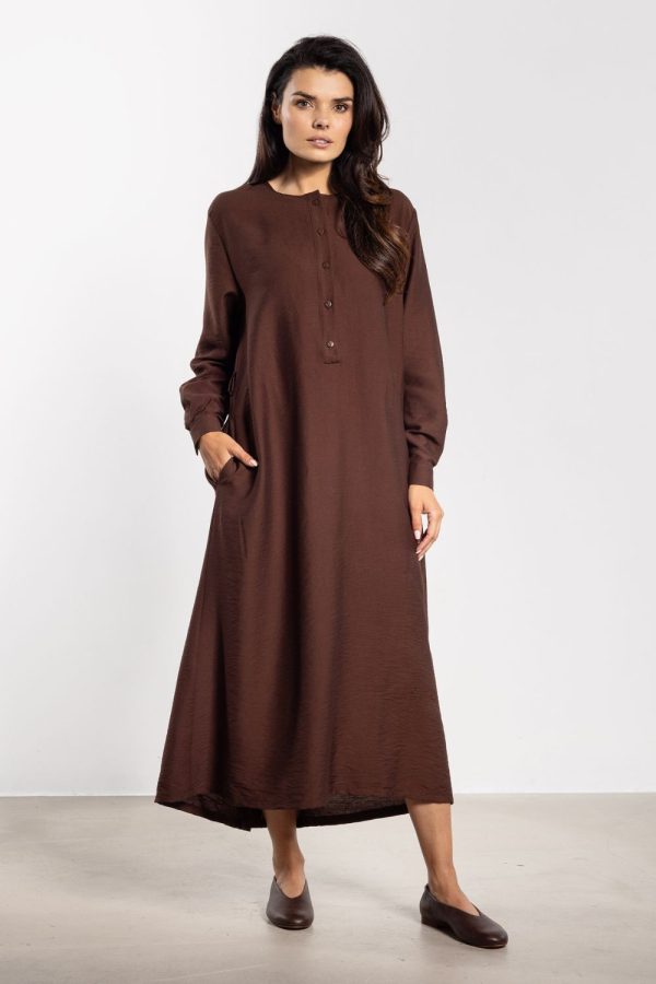 Brown Daydress in Day Dresses with Nylon and Rayon