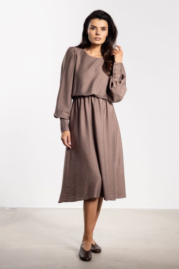 Brown Daydress in Day Dresses with Nylon and Rayon