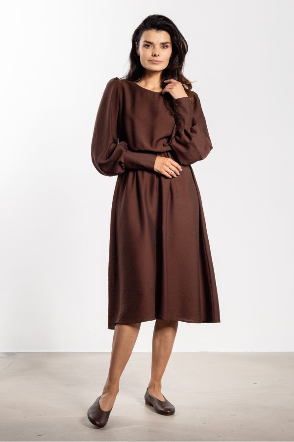Brown Daydress in Day Dresses with Nylon and Rayon