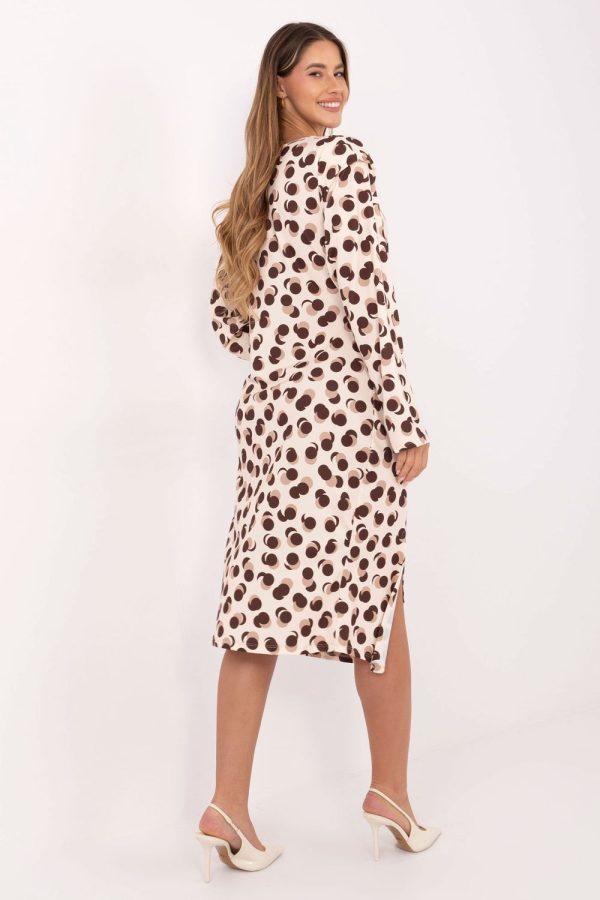 Beige Daydress in Day Dresses with Polyester and Viscose