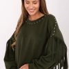 1096421 Green Sweatshirt in Sweatshirts For Women with Polyester and Viscose