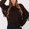 1096428 Brown Sweatshirt in Sweatshirts For Women with Polyester and Viscose