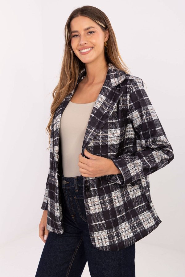 Black Jacket in Jackets, Vests For Women with Spandex and Polyester