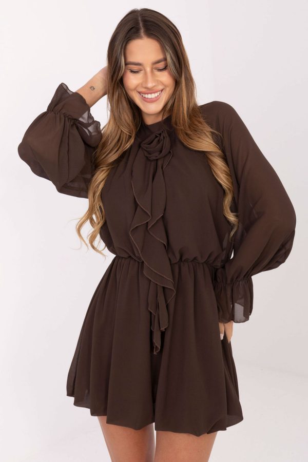 Brown Cocktail Dress in Formal Dresses, Cocktail Dresses with Spandex, Polyester and Viscose
