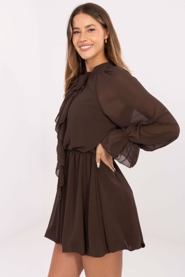Brown Cocktail Dress in Formal Dresses, Cocktail Dresses with Spandex, Polyester and Viscose