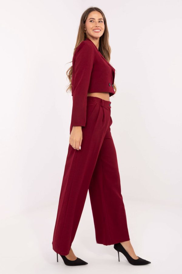 Red Set in Pants, Trousers, Shorts with Spandex and Polyester