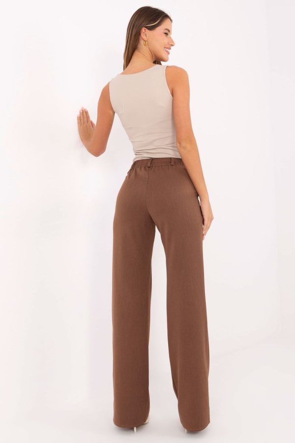 Brown Women's Pants in Pants, Trousers, Shorts with Cotton and Spandex