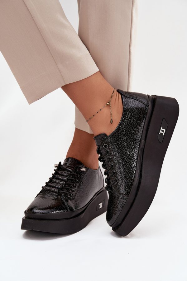 Black Platform Shoes in Women`s Ankle Boots & Booties with Fabric, Footbed, Upper Height and Platform Height