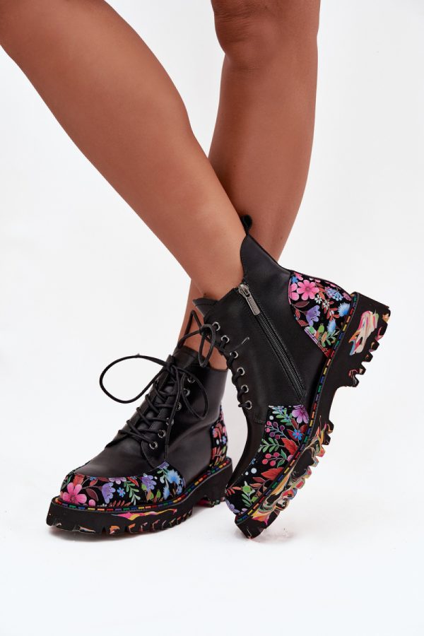 Black Boots in Women`s Ankle Boots & Booties with Fabric, Warmers, Footbed, Upper Height and Heel Height