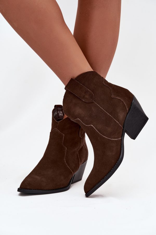 brown Heel boots model 219128 Step in style