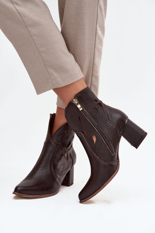 brown Heel boots model 219130 Step in style