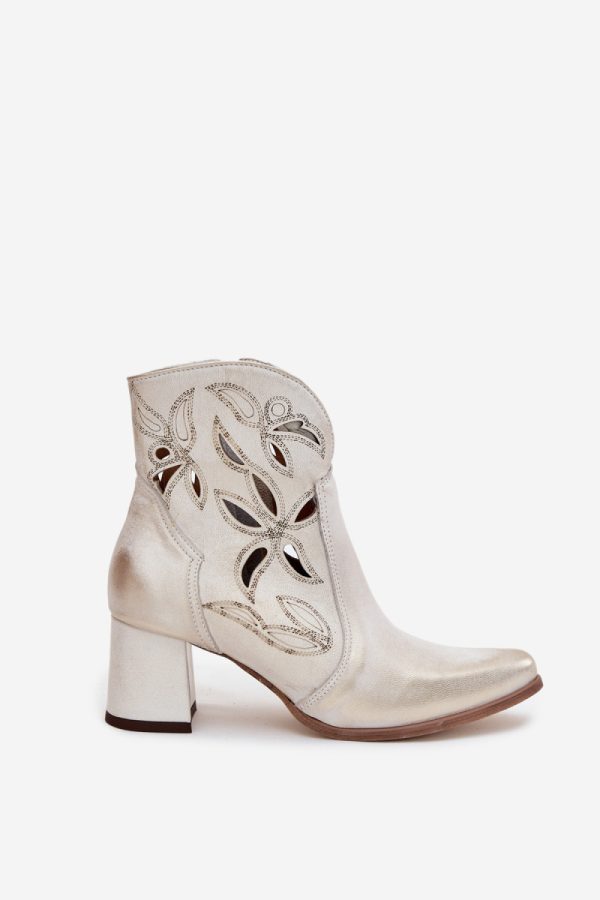 yellow Heel boots model 219131 Step in style