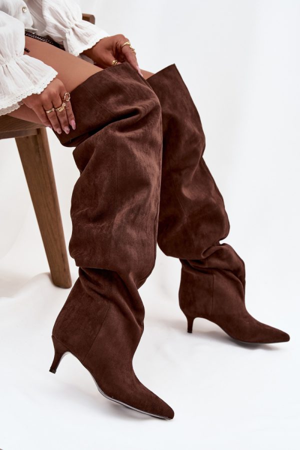 brown Heel boots model 219135 Step in style