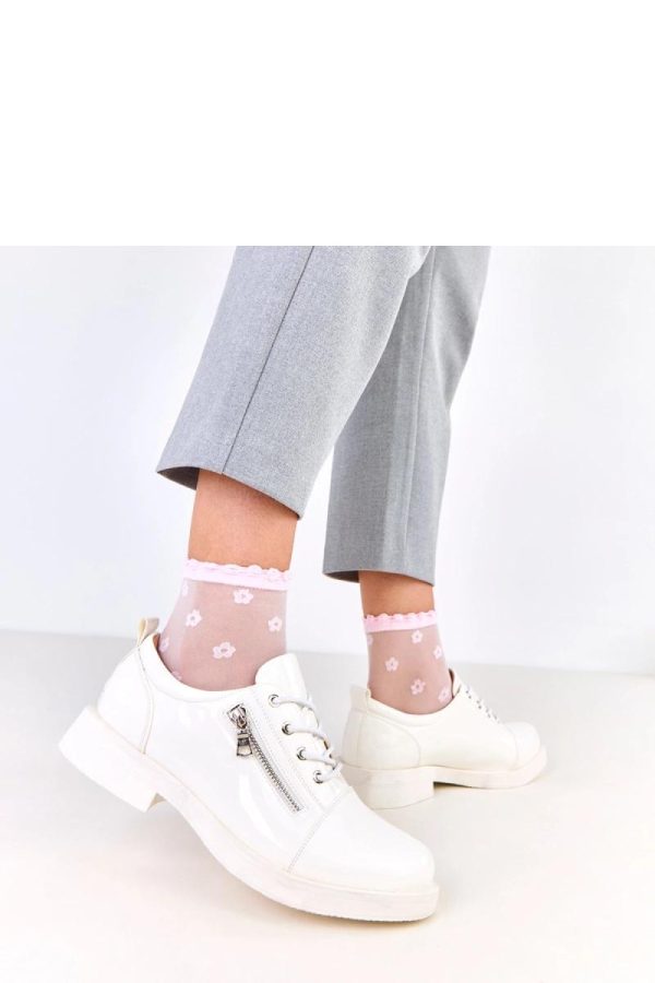 White Half Shoes....Fabric, Footbed and Heel Height