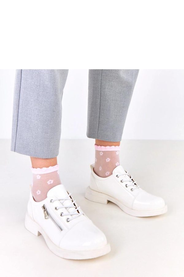 White Half Shoes....Fabric, Footbed and Heel Height