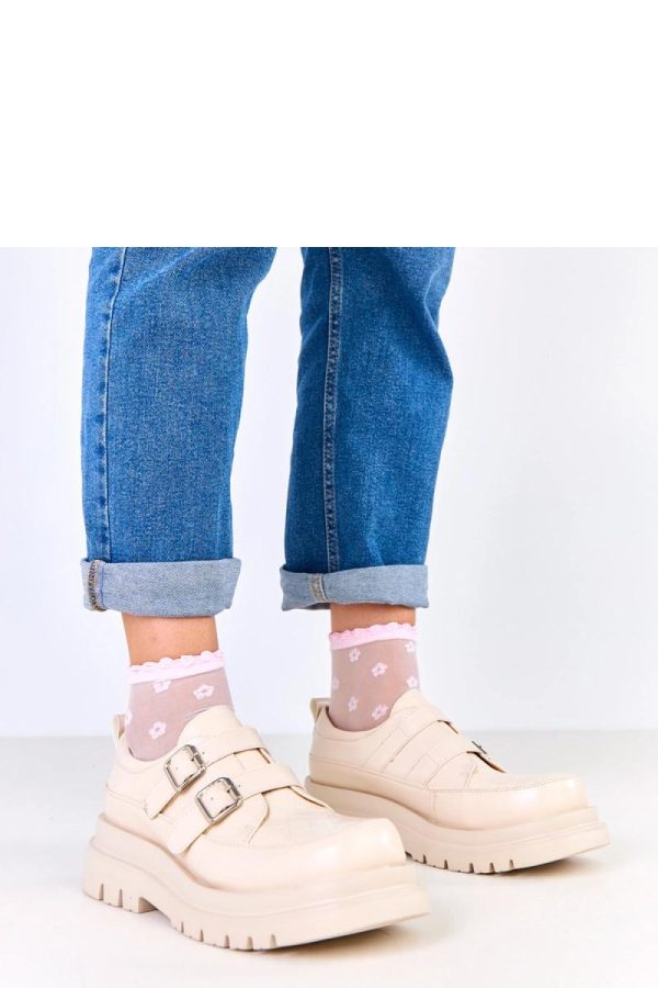Beige Half Shoes....Fabric, Footbed and Platform Height