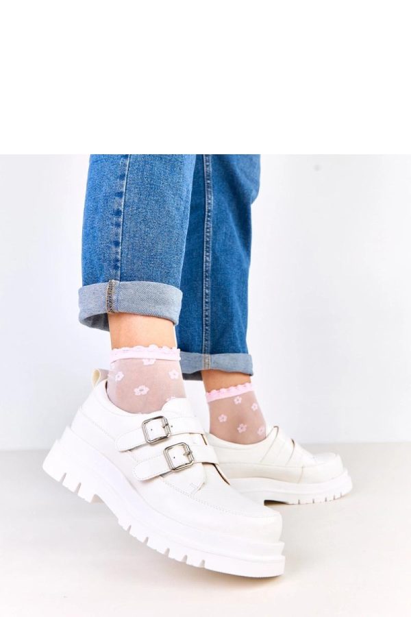 White Half Shoes....Fabric, Footbed and Platform Height