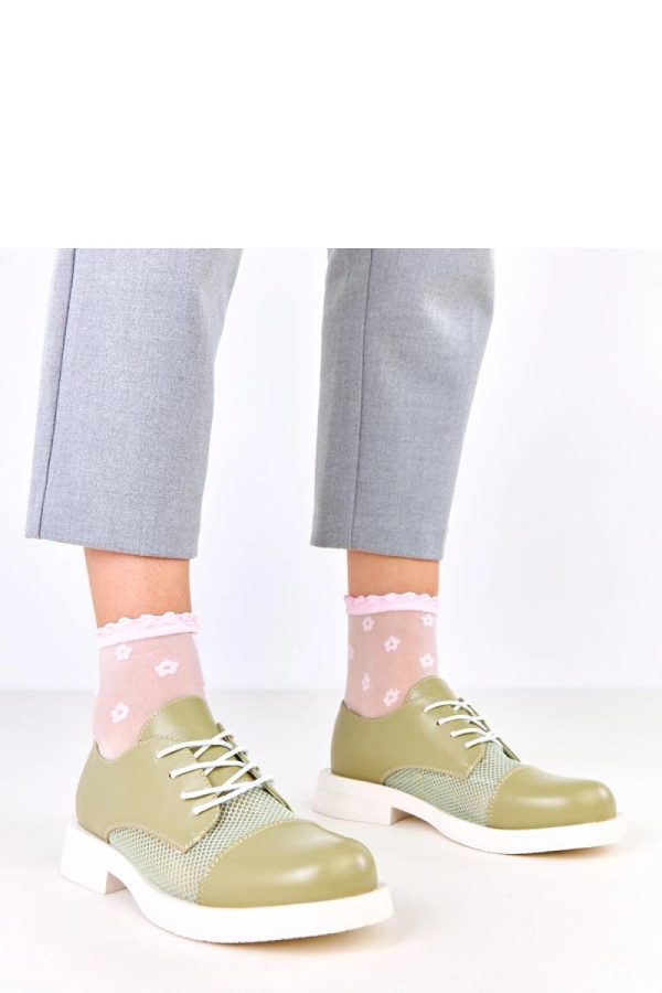 Green Half Shoes in Women`s Ankle Boots & Booties with Fabric, Footbed and Heel Height