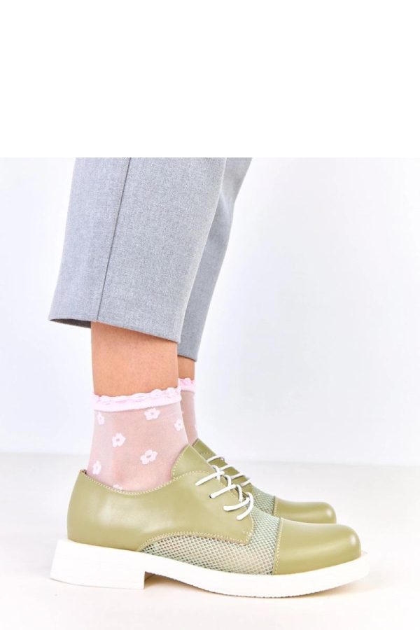 Green Half Shoes in Women`s Ankle Boots & Booties with Fabric, Footbed and Heel Height