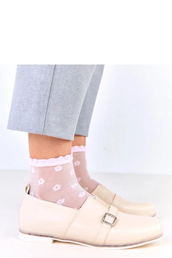 Beige Half Shoes..Fabric, Footbed and Heel Height