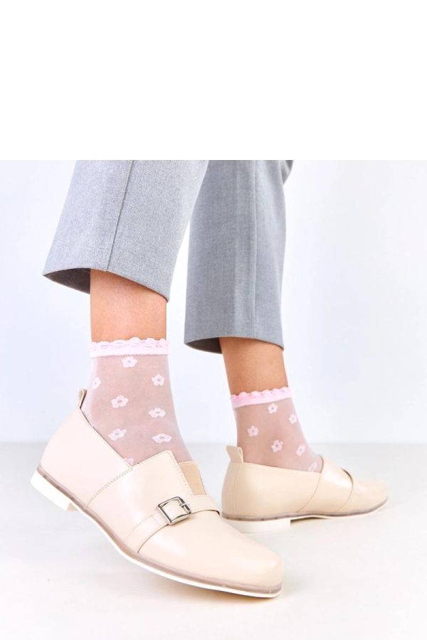 Beige Half Shoes..Fabric, Footbed and Heel Height