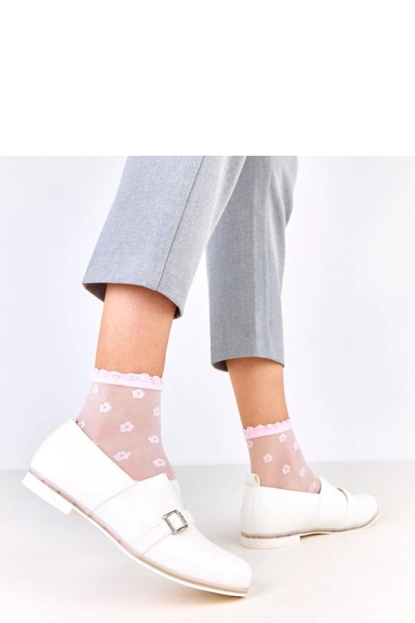 White Half Shoes in Women`s Ankle Boots & Booties with Fabric, Footbed and Heel Height