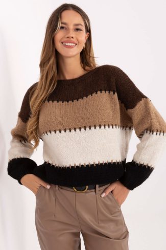 Brown Jumper in Sweaters, Pullovers, Jumpers, Turtlenecks, Boleros, Shrugs with Acrylic, Polyamide, Viscose and Wool