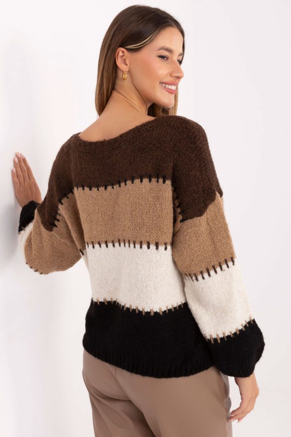 Brown Jumper in Sweaters, Pullovers, Jumpers, Turtlenecks, Boleros, Shrugs with Acrylic, Polyamide, Viscose and Wool