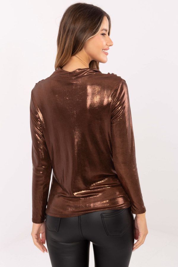brown Blouse model 219197 Italy Moda