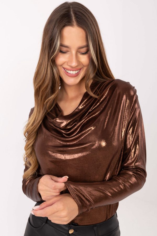 brown Blouse model 219197 Italy Moda